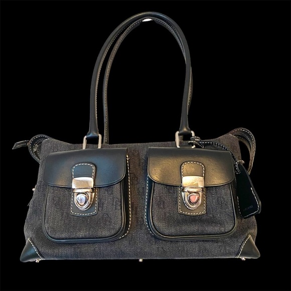 Dooney and Bourke Anniversary Signature Double pocket Satchel Bag - Picture 1 of 12